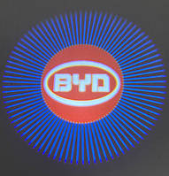 Лого двери на батарейках BYD. Безпроводное лого дверей БАД. Lazer door logo.
