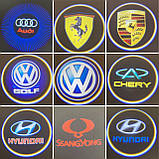 Лого двері на батарейках Audi. Безпровідний лого дверей—Ауді. Lazer door logo., фото 6