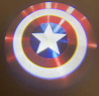 Лого двери на батарейках Капитан Америка. Безпроводное лого дверей Captain America. Lazer door logo.