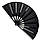 Віяло для танцю, для кунг-фу 34х64 см чорний (C3458), фото 3