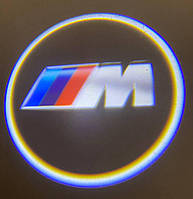 Лого двери на батарейках BMW M-series. Безпроводное лого дверей БМВ м-серия. Lazer door logo.