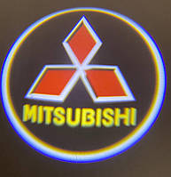 Лого двери на батарейках Mitsubishi red. Безпроводное лого дверей Митсубиси. Lazer door logo.