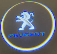 Лого двери на батарейках Peugeot. Безпроводное лого дверей Пэжо. Lazer door logo.