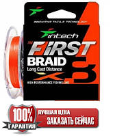 Шнур плетений Intech First Braid X8 Orange 100m 0.4 (10lb/4.54kg)