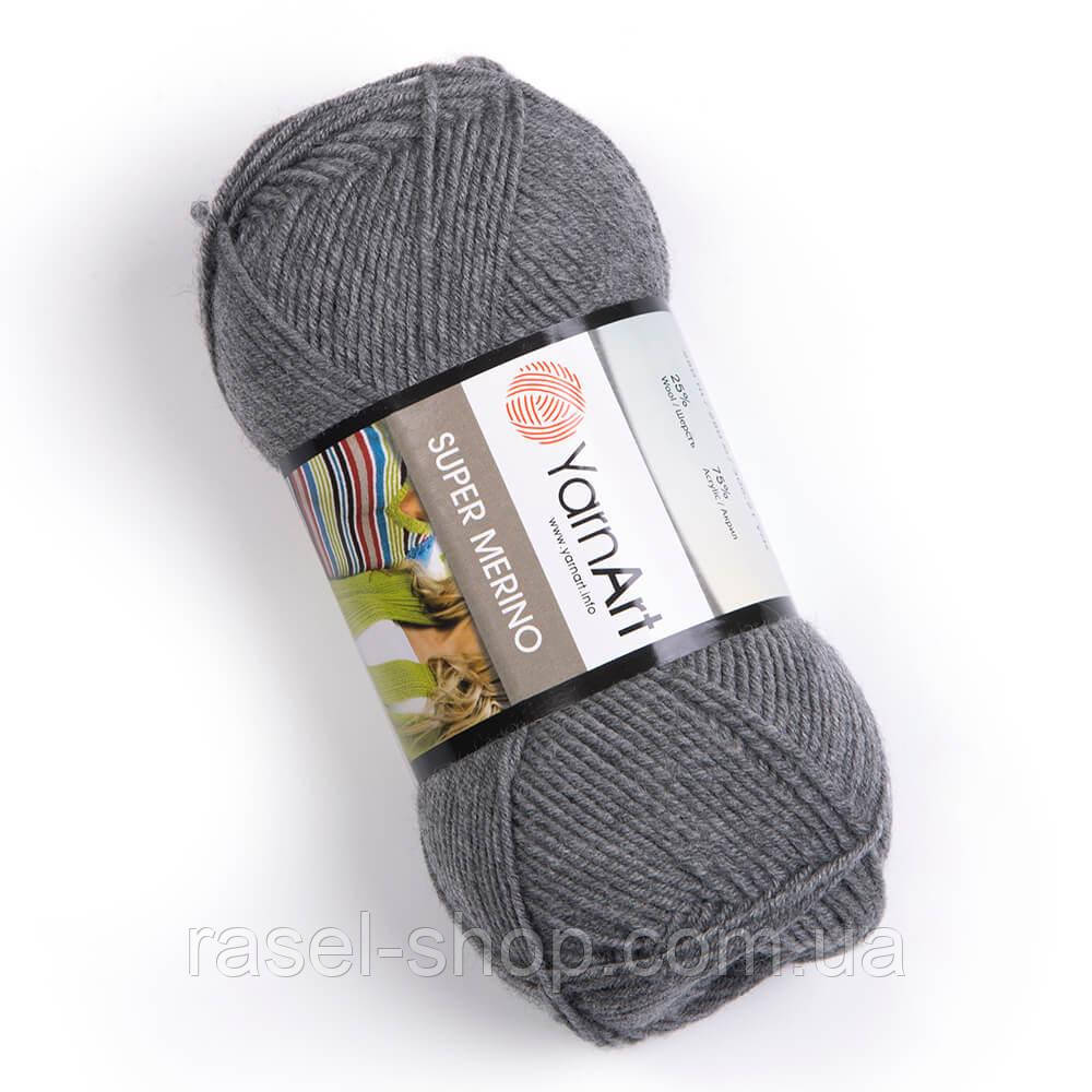 Yarnart Super Merino серый №194
