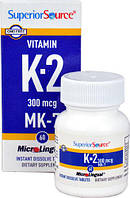 Вітамін К2, МК-7, Superior Source, 300 мкг, 60 таблеток микролингвальных