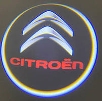 Логод на батарейках Citroën. Бездротове лого дверцята – Стрибен. Lazer door logo.