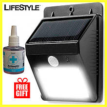 Вуличний ліхтар на сонячній батареї / Світильник на сонячній батареї LED + Подарунок антисептик для рук 30 мл