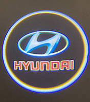 Лого двери на батарейках Hyundai red. Безпроводное лого дверей Хюндай красная. Lazer door logo.