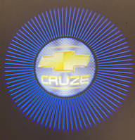 Лого на батарейках Chevrolet CRUZ. Бездротове лого дверцята-Шевроле Круз. Lazer door logo.