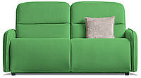 Двухместный диван Лас-Вегас, в ткани, нераскладной, зелёный