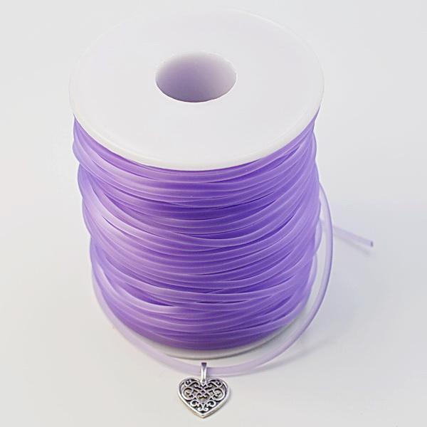 Купить Шнур резиновый цельный 5 м сиреневый полупрозрачный диаметр 2 мм ...