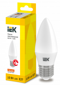 Лампа LED ALFA C35 свічка 10 Вт 230 В 3000 К E27 IEK