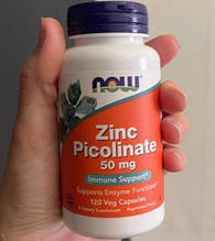 Цинк піколінат NOW Zinc Picolinate 50 мг 120 капсул