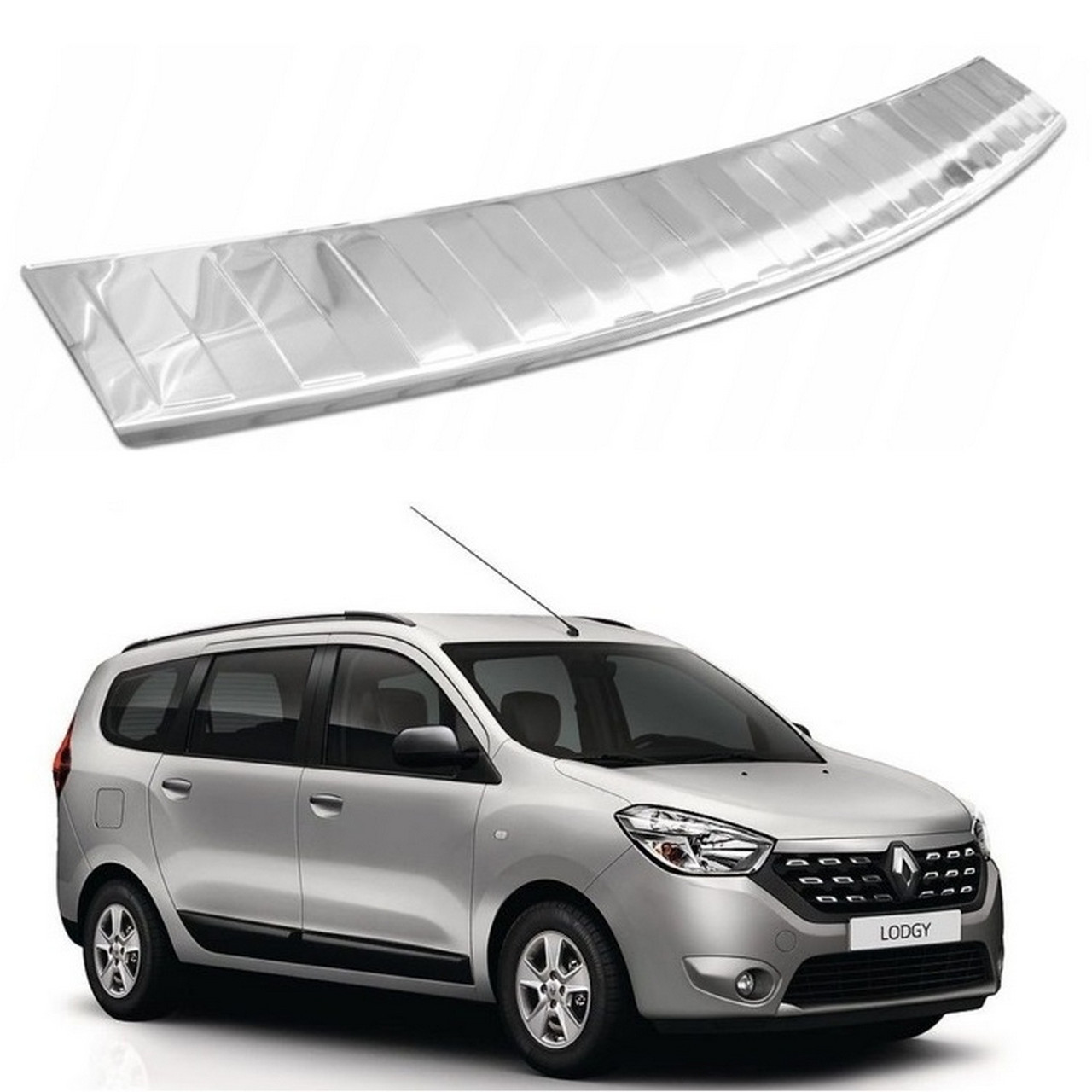 Захисна накладка на задній бампер для Renault Lodgy 2012-2021 /нерж.сталь/, фото 1