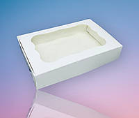 Подарочная коробка 100х150х30 мм Белая с окном