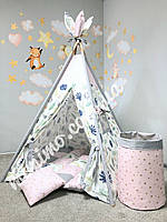 Вигвам для ребенка «Сказочный Цветок» палатка каркас коврик подушка