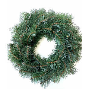 Вінок новорічний різдвяний Classic зі штучної хвої d-40 см зелений