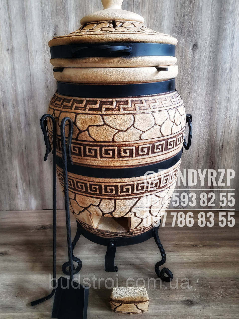 Тандыр печь дизайн "Греческий" 55 литров - фото 2 - id-p1489721915