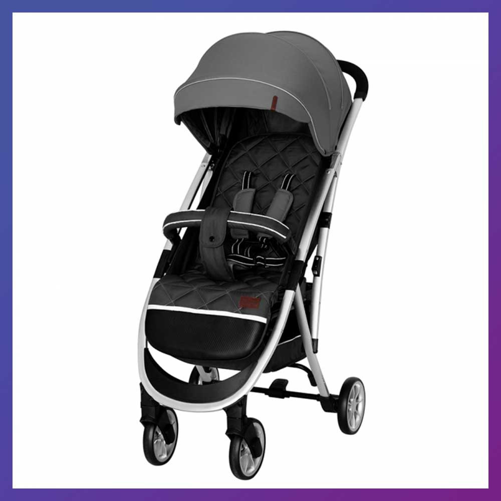 Дитяча прогулянкова коляска - книжка з регульованою спинкою CARRELLO Gloria CRL-8506/1 Iron Gray резина