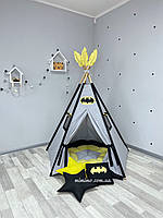 Детский вигвам игровая палатка «Большой бэтмен» пятигранный
