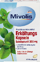 Леденцы от боли в горле Mivolis Erkältungskapseln mit Eukalyptusöl 200 mg, 60 шт