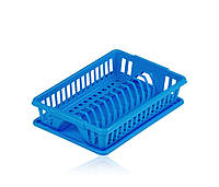 Сушилка для посуды с поддоном пластиковая Heidrun Kitchen Mix 38*26*9 см (HDR-2201) Синяя