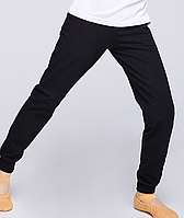 Спортивные штаны джоггеры черные трикотажные для мальчика, рост 150, 160, 165 см подростковая серия