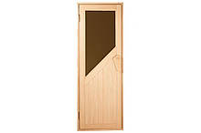 Двері для лазні та сауни Tesli Авангард Нова 1900 х 700, Двері дерев'янi, для лазні та сауни, Украина, 70/190, дерев'яна, з