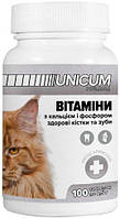 Витамины Unicum Premium "здоровые зубы и кости" для котов 100 табл. 50 г