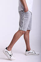 Шорти сірі з білими лампасами Карра