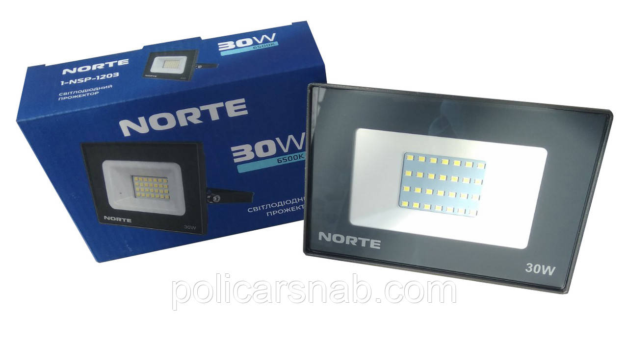Прожектор світлодіодний вуличний 30W зовнішній LED ліхтар із вбудованим драйвером і світлодіодами IP65