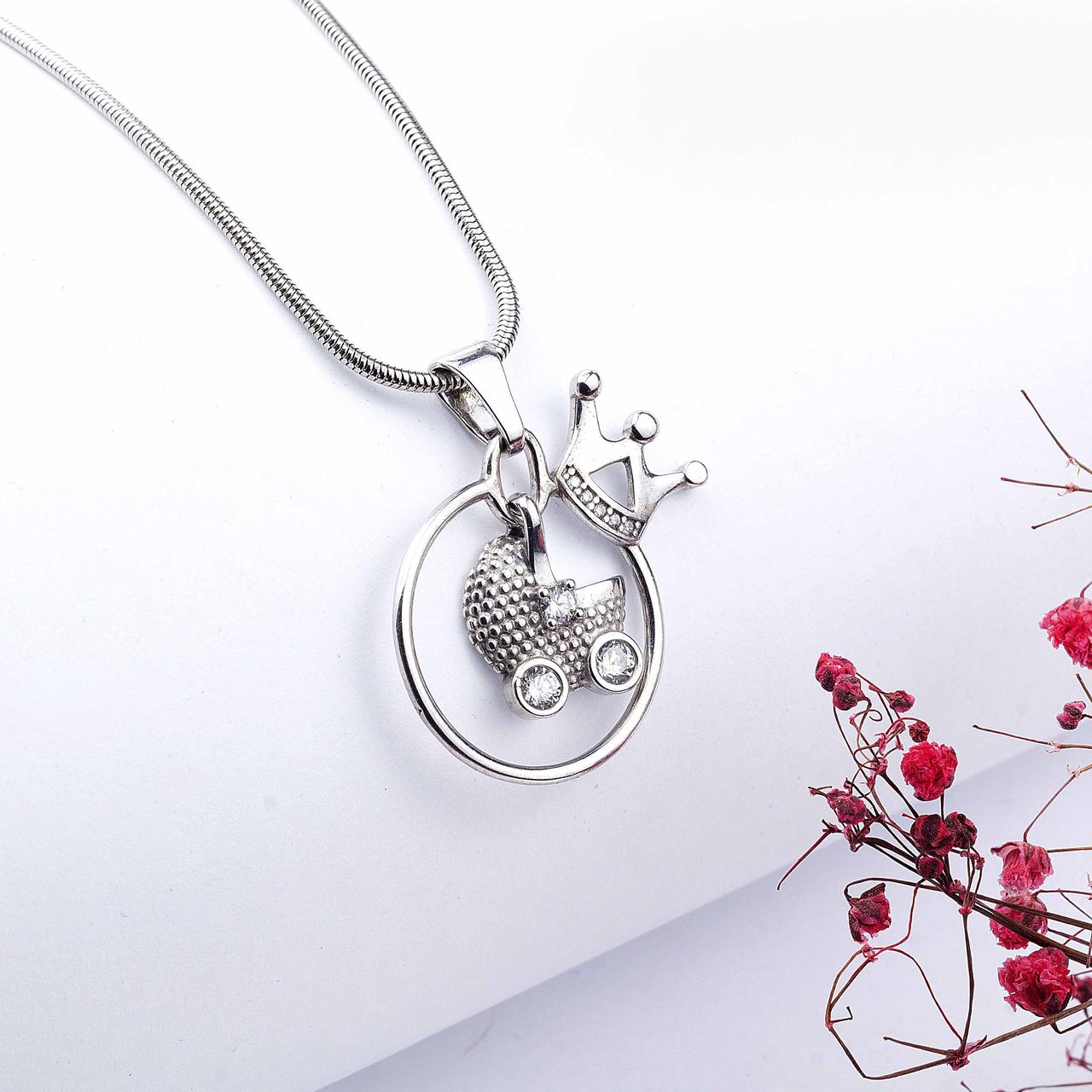 Срібний кулон Коляска, фото 1