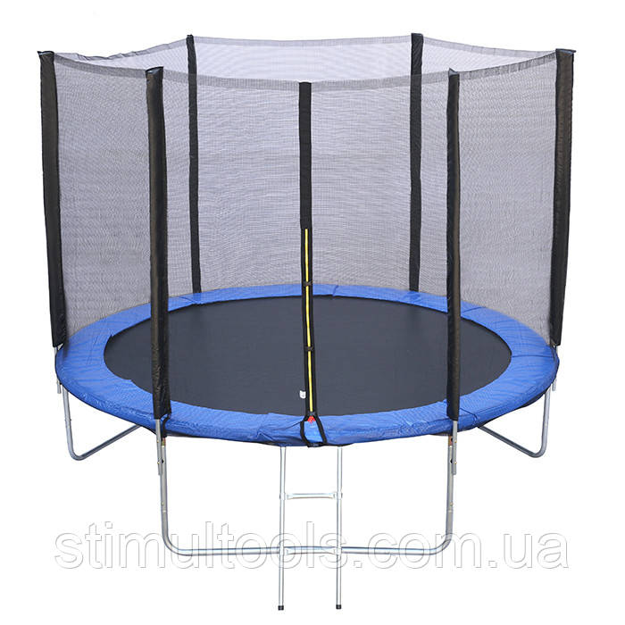 Батут круглий 96" RJ-0086/3 синій з сіткою, сходами і гачками, фото 1