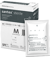 Рукавички оглядові стерильні латексні з пудрою Santex Sterile р.М (Сантекс)