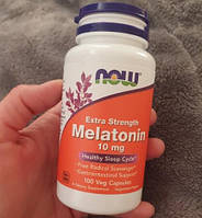 Мелатонін для сну NOW Melatonin 10 mg extra strength 100 капсул