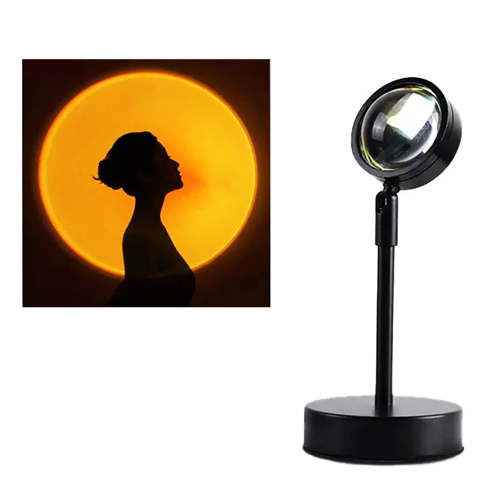 Проекційний світильник Sunset Lamp захід USB проектор атмосферна лампа для фото металева
