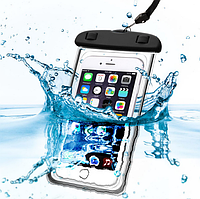 Водонепроницаемый чехол для телефона 6,5 дюйма черный, чехол для плавания водоотталкивающий герметичный