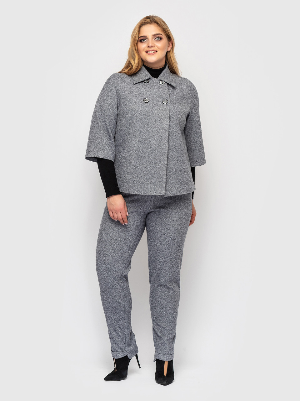 Костюм брючний Доллі світло-сірий, фото 1