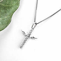 Срібний кулон Хрест Ангела