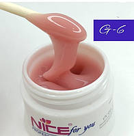 Гель для нарощення Nice for you камуфлюючий G-6 (30 мл)