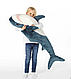 Велика синя акула з ікеа м'яка іграшка 100 см, фото 3