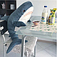 Велика синя акула з ікеа м'яка іграшка 100 см 140, фото 3
