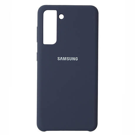 Чохол Silicone Case Premium для Samsung S21 Dark Blue 8, фото 1