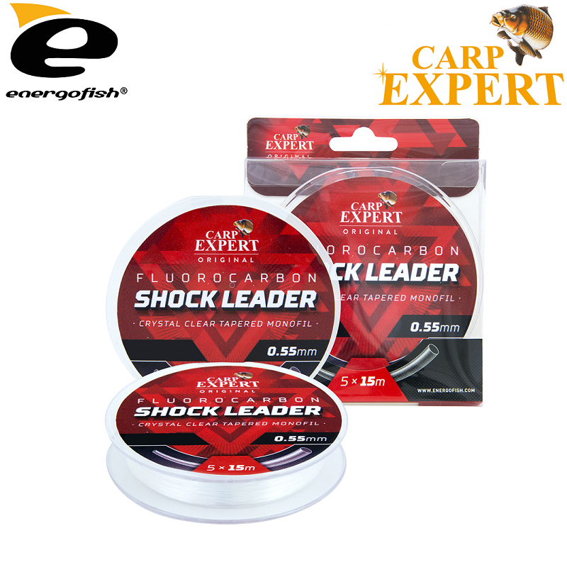 Шок лідер Energofish Carp Expert FluoroCarbon Shock Leader 5шт х 15м 0.25х0.55