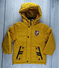 Куртка для хлопчиків з капюшоном Ocean Galaxy SML Від 98 до 110 розміру Гірчичний Болонья 069 Україна 4 роки, зріст 104 см