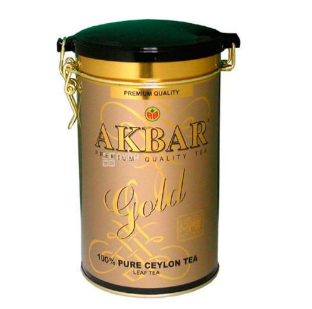 Akbar Gold, 450 г, Чай черный Акбар Голд, крупнолистовой, ж/б