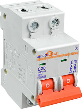 Автоматичний вимикач ЕСО 2р З 20А ЕСОНОМЕ
