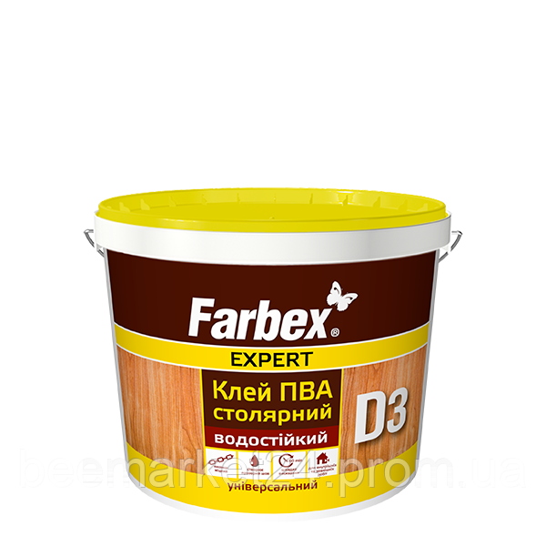 Клей ПВА D3 столярний Farbex (2.5кг)