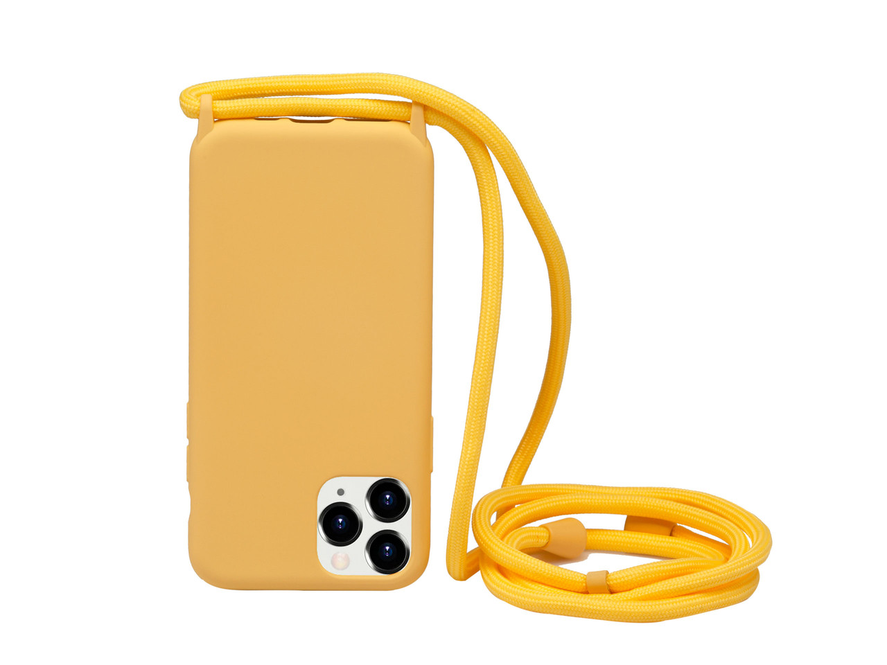 Силіконовий чохол на шнурку Crossbody для iPhone 12 Pro (02) Yellow жовтий
